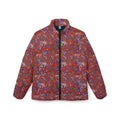 Women’s Puffer Jacket — Autumn Mosaic Pattern Insulated Coat