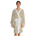 Boho Floral Kimono Robe — All-Over Print Long Sleeve Lounge Wrap
