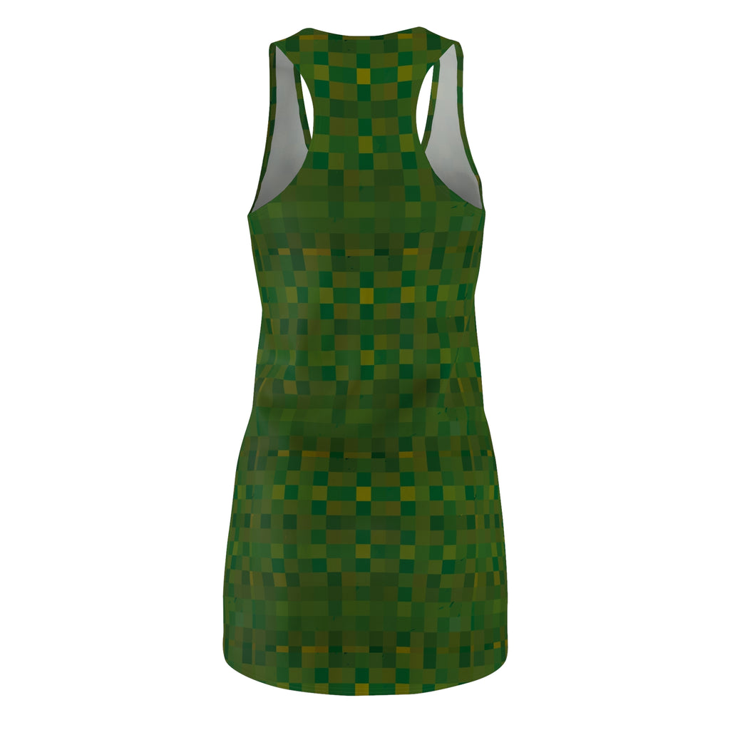 Green Pixel Camo Racerback Dress – Women's All-Over Print