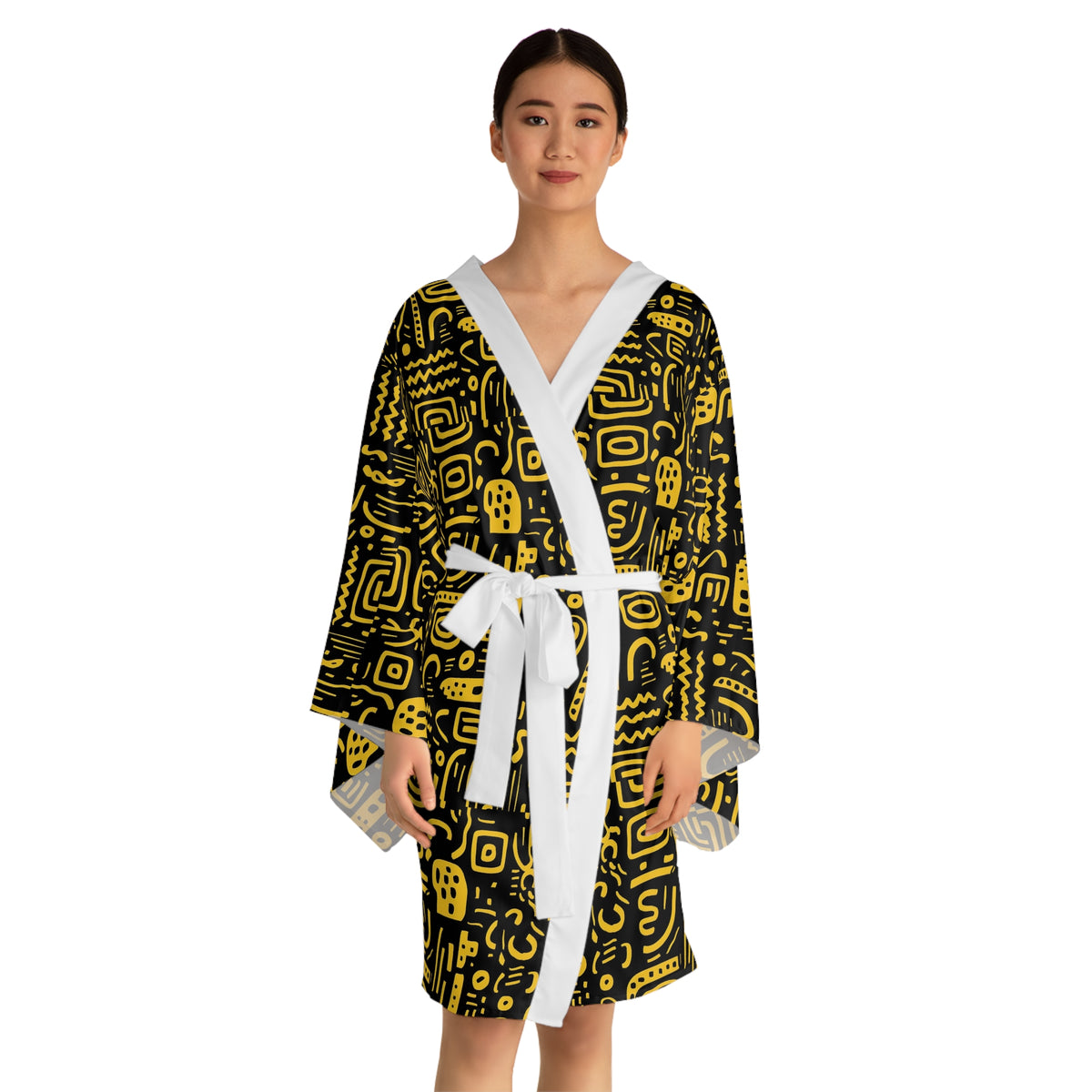 Long Sleeve Kimono Robe (AOP)