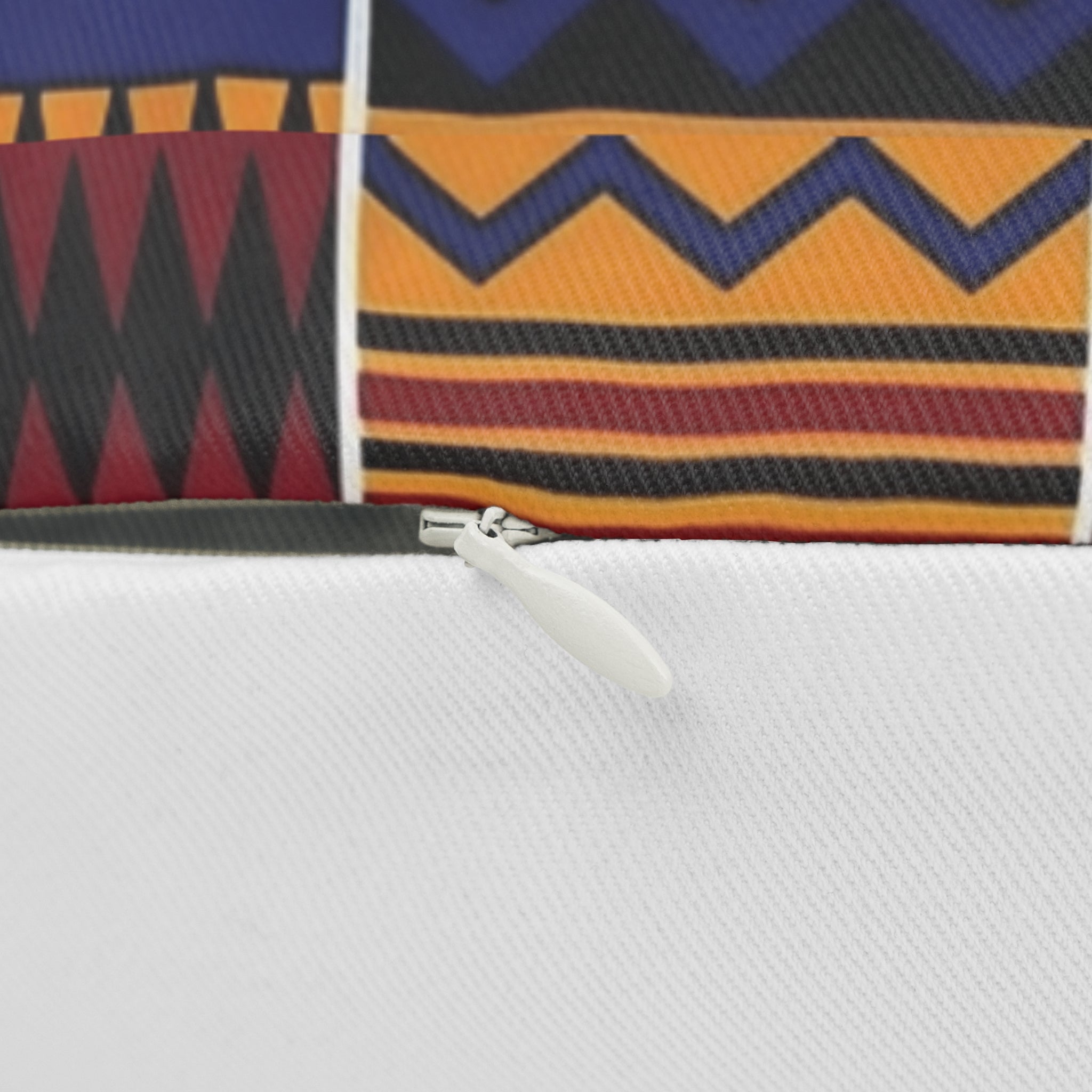 Kente-Inspired Lumbar Pillow — African Pattern Accent Cushion