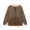 Windbreaker — Retro Boho Geometric Pattern Hooded Jacket