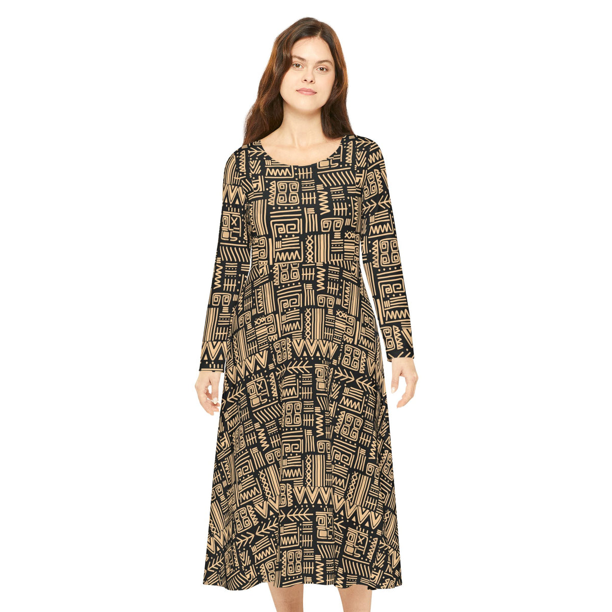 Women's Long Sleeve Dance Dress (AOP)