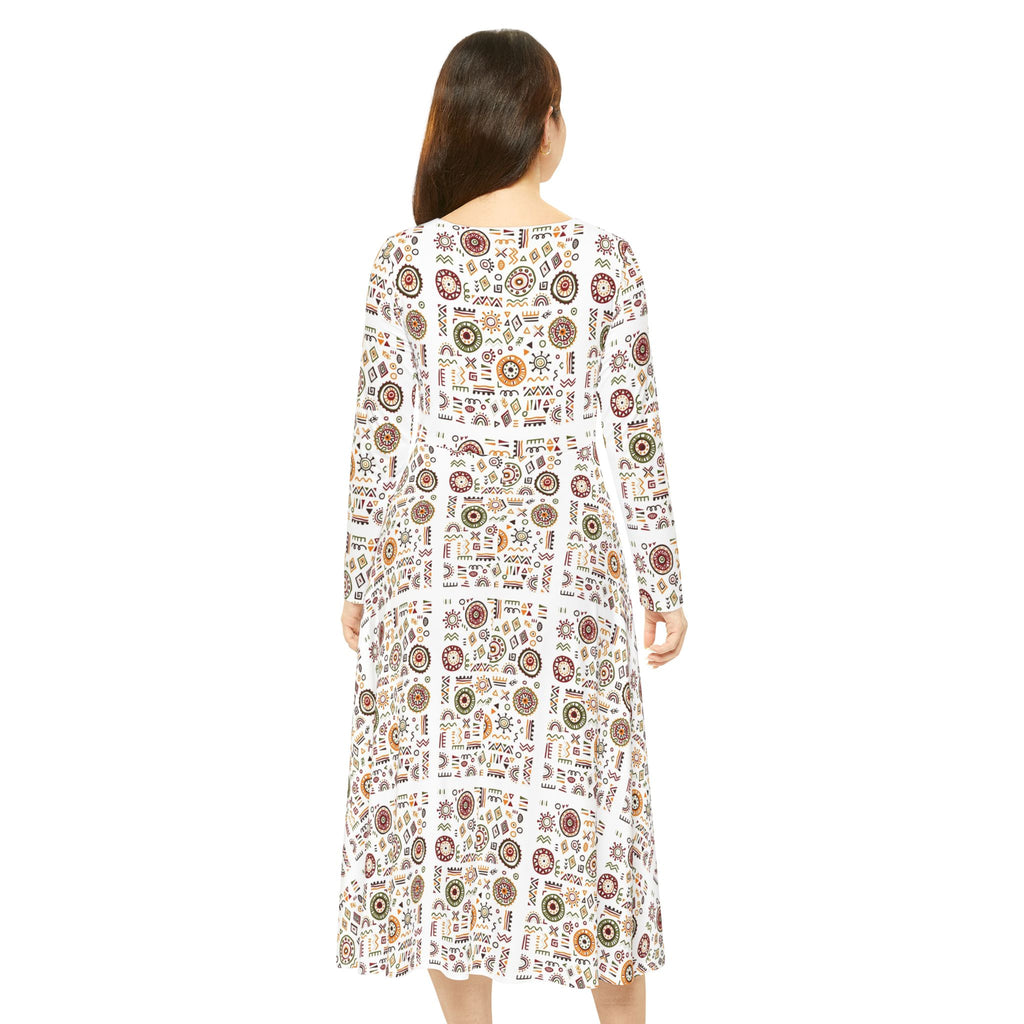Women's Long Sleeve Dance Dress (AOP)