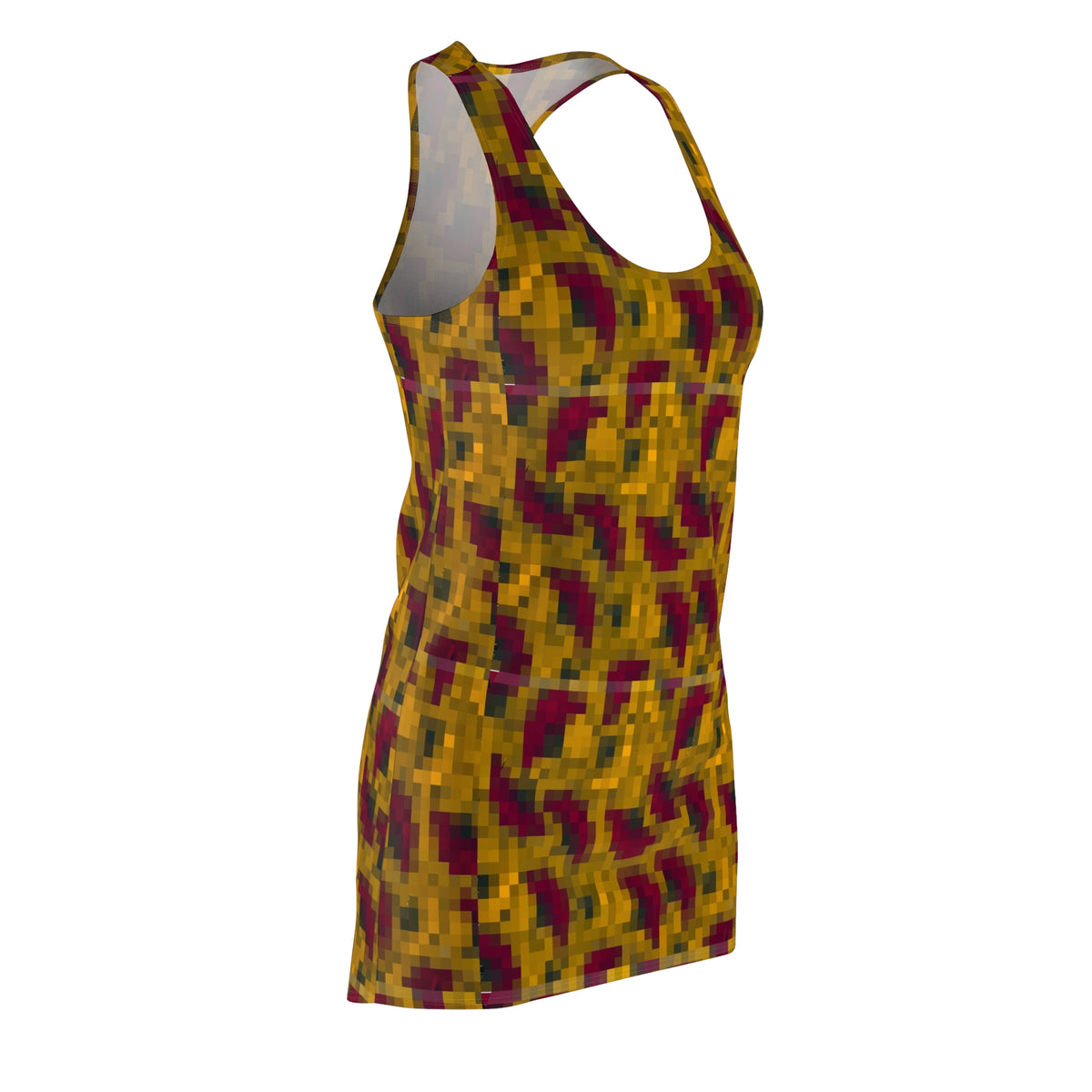 Autumn Pixel Floral Racerback Dress - Women’s All-Over Print