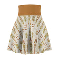 Boho Arrow Pattern Skater Skirt — Earthy Tribal Print Women’s Skirt