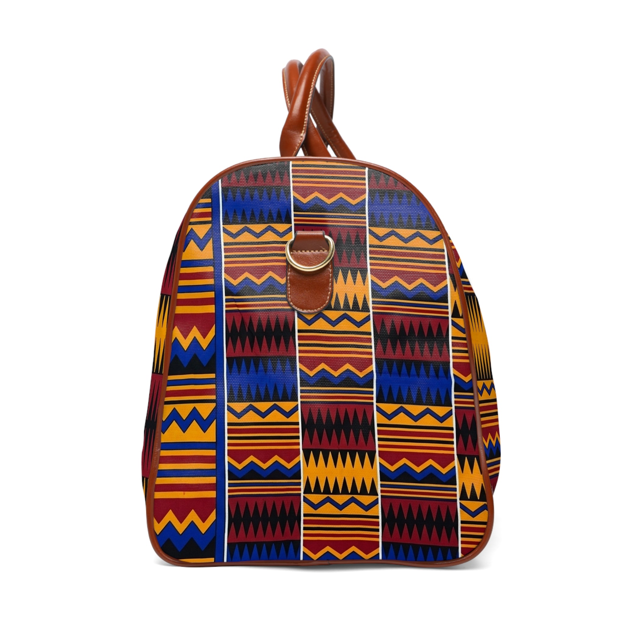 Kente Pattern Waterproof Travel Duffle Bag