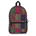 Colorblock Pixel Patchwork Backpack — Vibrant Retro Geometric School & Travel Bag
