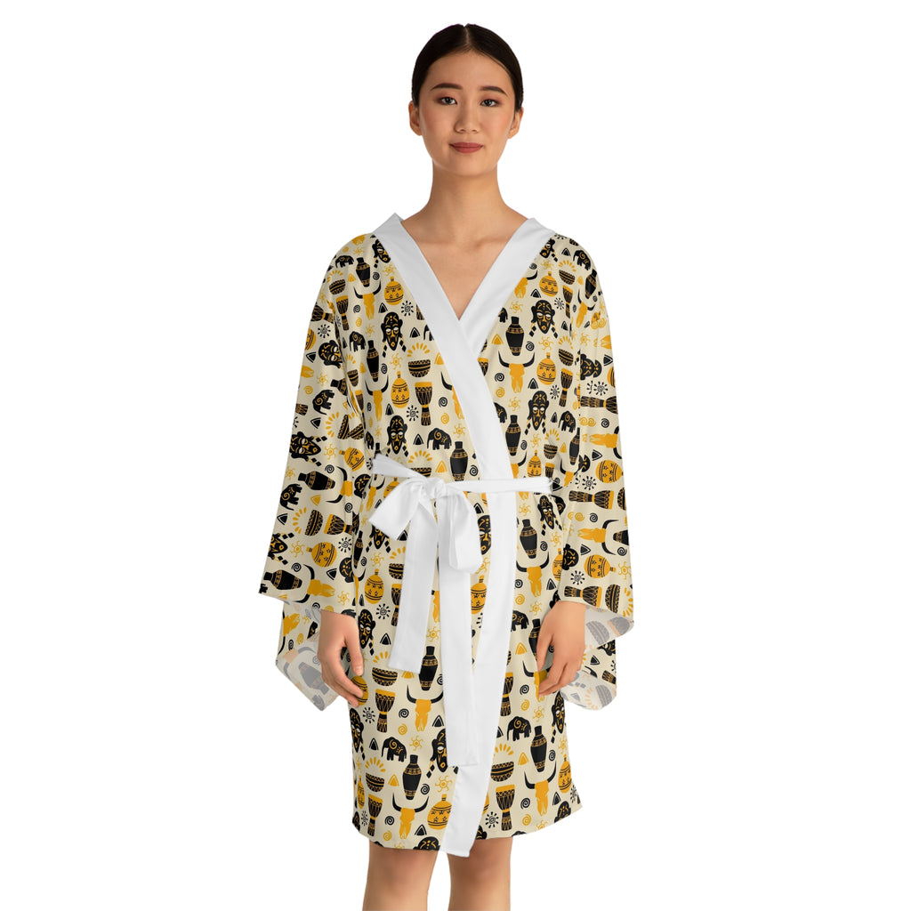 Long Sleeve Kimono Robe (AOP)