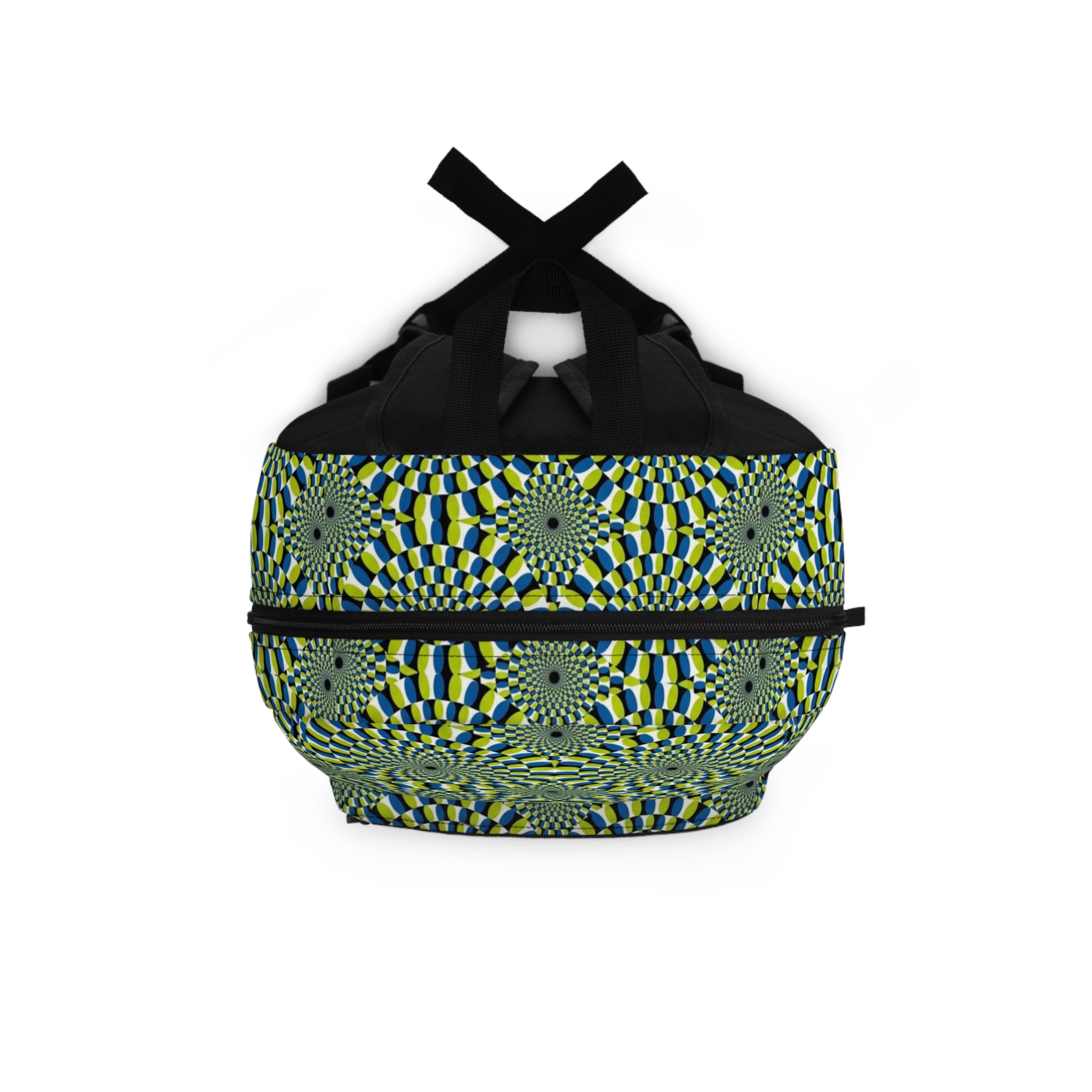 Optical Illusion Green Spiral Backpack