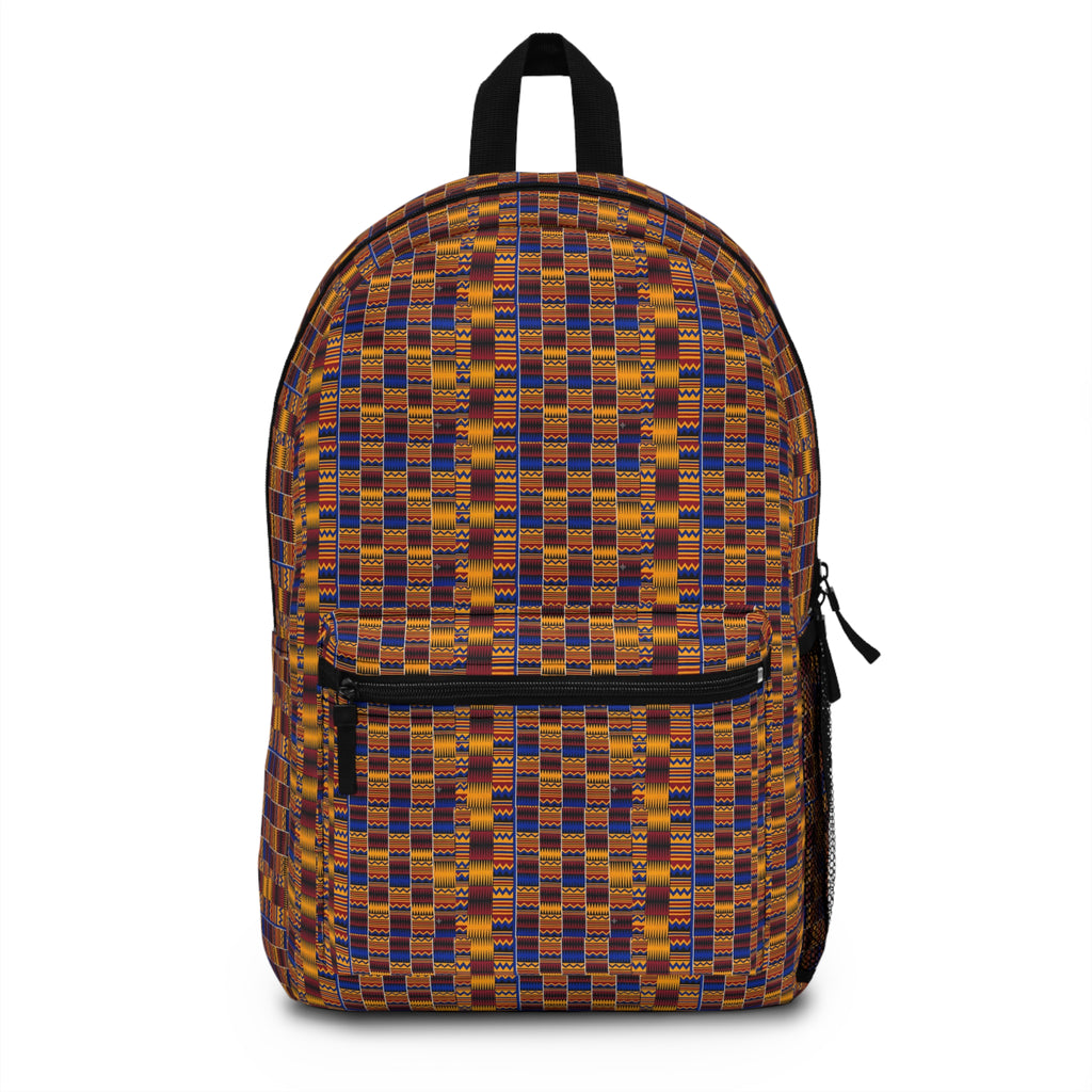 Kente Pattern Backpack — Colorful African Print School & Travel Bag