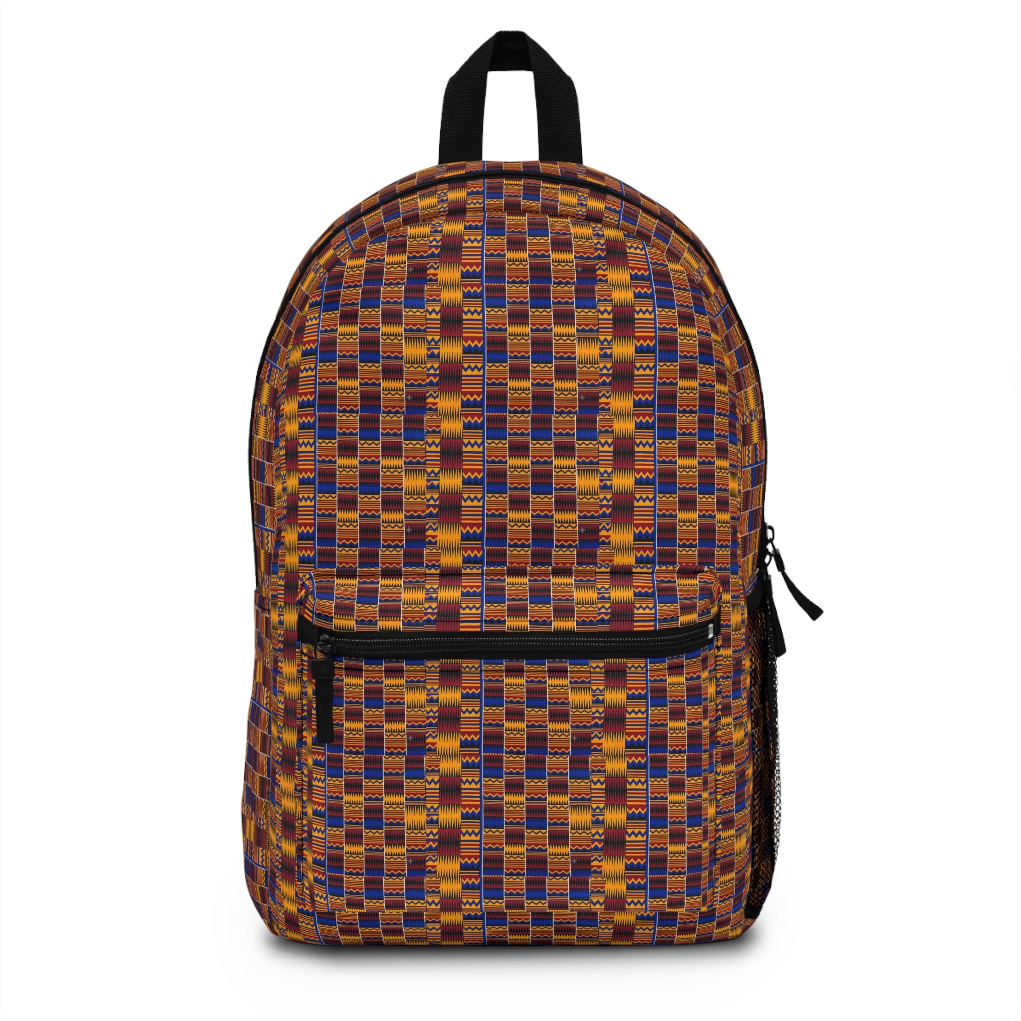 Kente Pattern Backpack — Colorful African Print School & Travel Bag