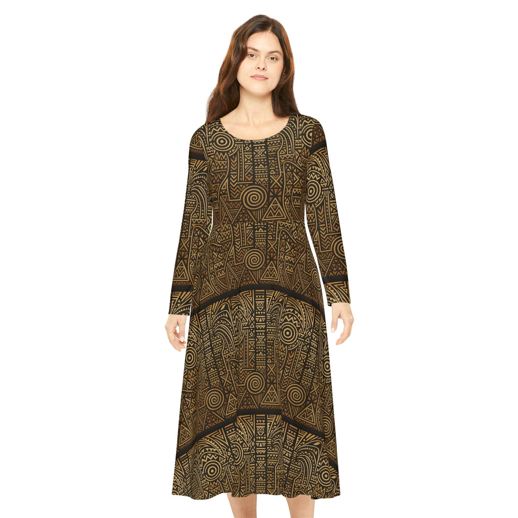 Women's Long Sleeve Dance Dress (AOP)