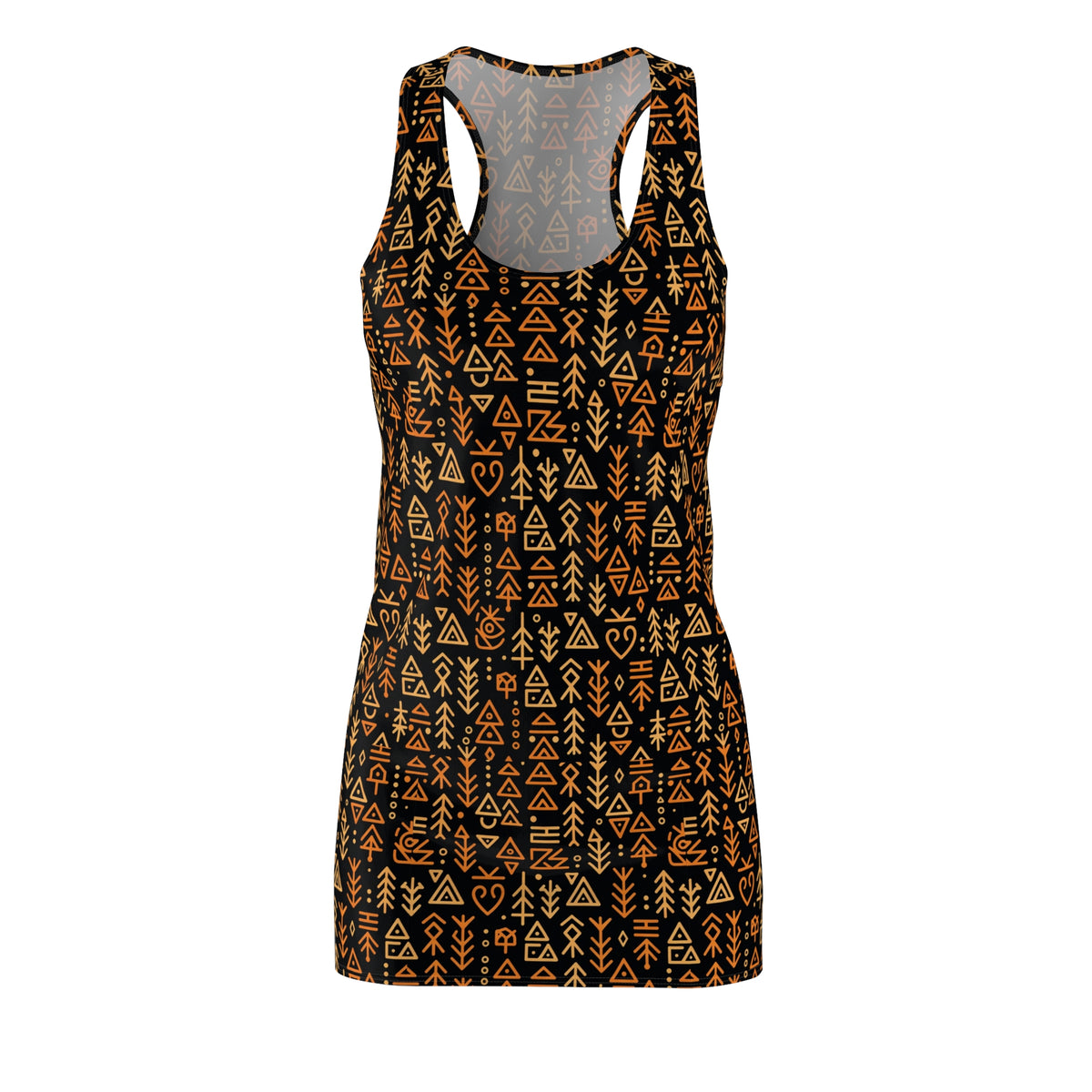 Boho Copper Tribal Racerback Dress — All-Over Print