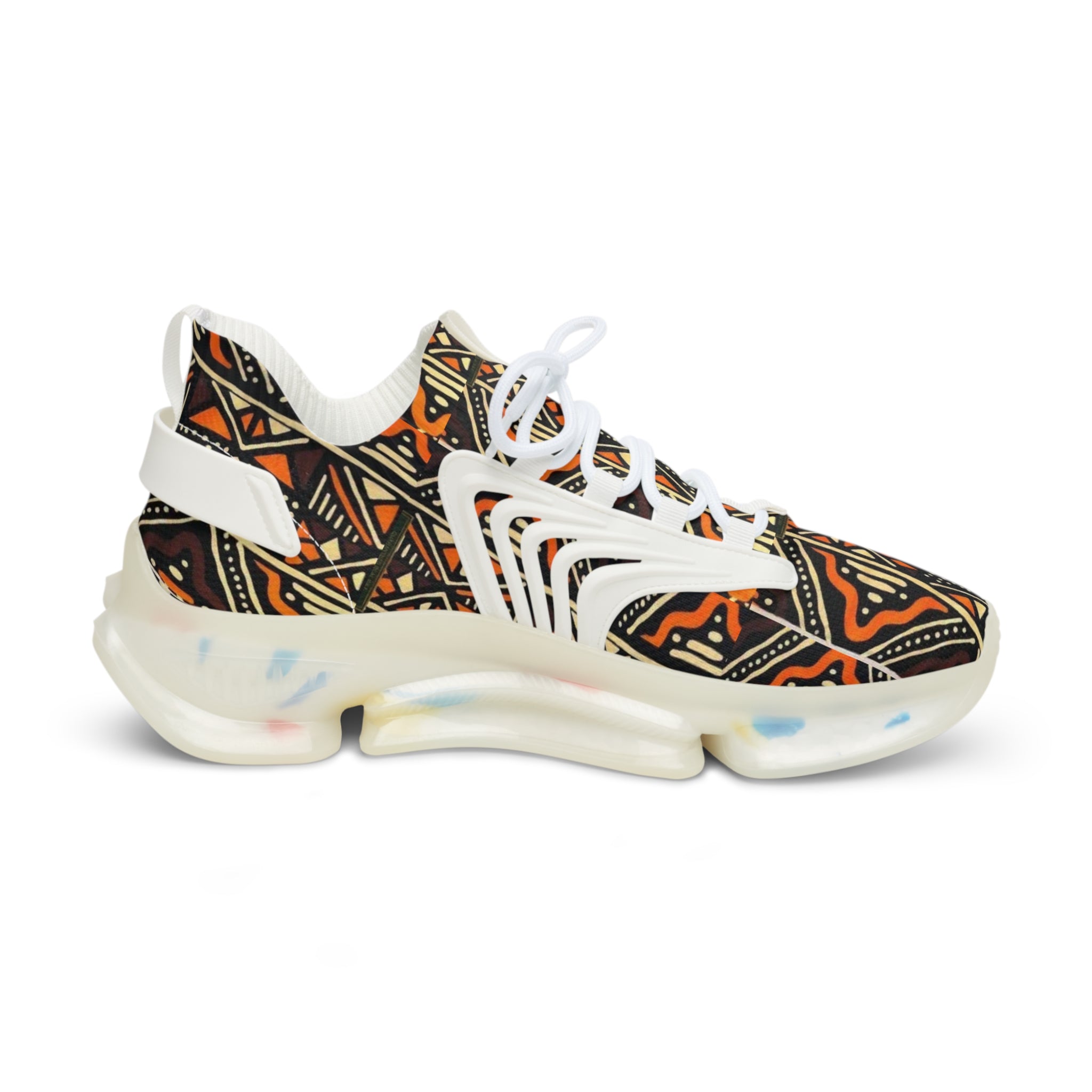 Men's Mesh Sneakers — Tribal Geometric Print Athletic Shoes