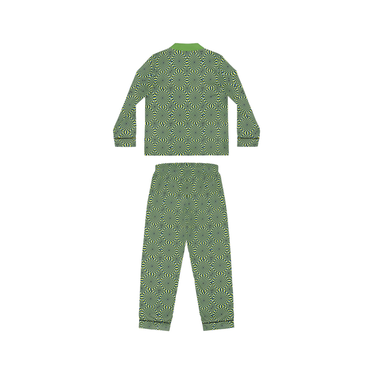 Green Swirl Satin Pajama Set — Women's Luxe Sleepwear