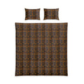Plaid Rustic Cotton Bed Set – Brown Orange Geometric Duvet Cover & Pillowcases