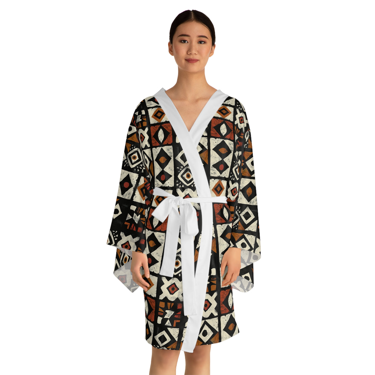Long Sleeve Kimono Robe (AOP)