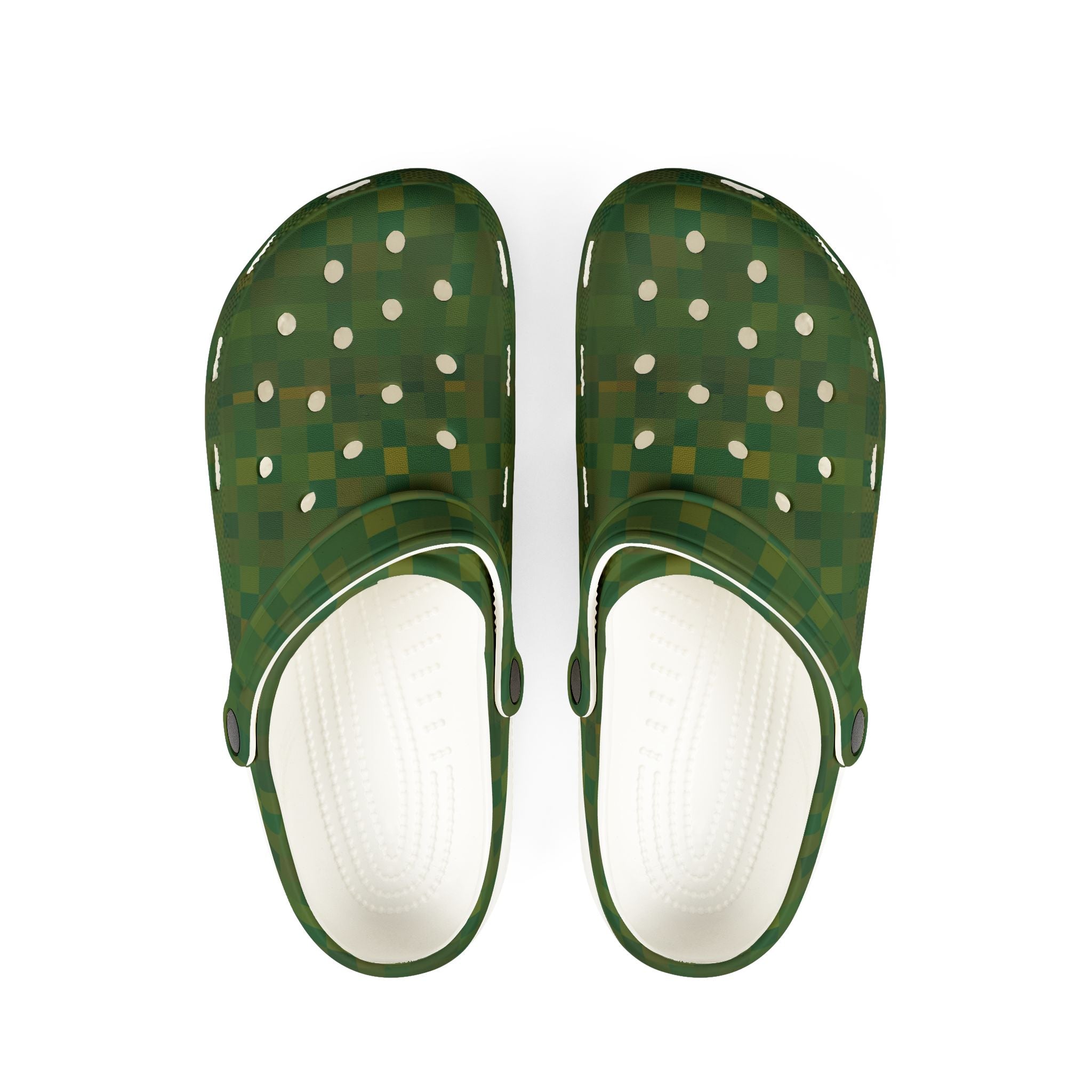 Camo Green EVA Foam Clogs — Lightweight Slip-On Garden & Beach Shoes