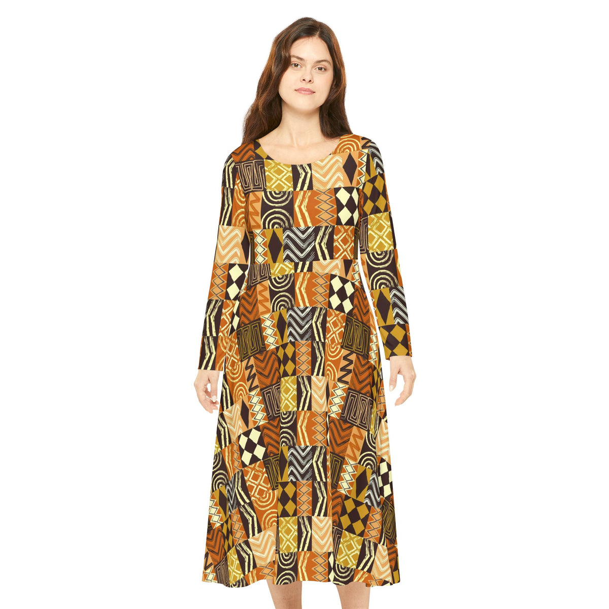 Women's Long Sleeve Dance Dress (AOP)