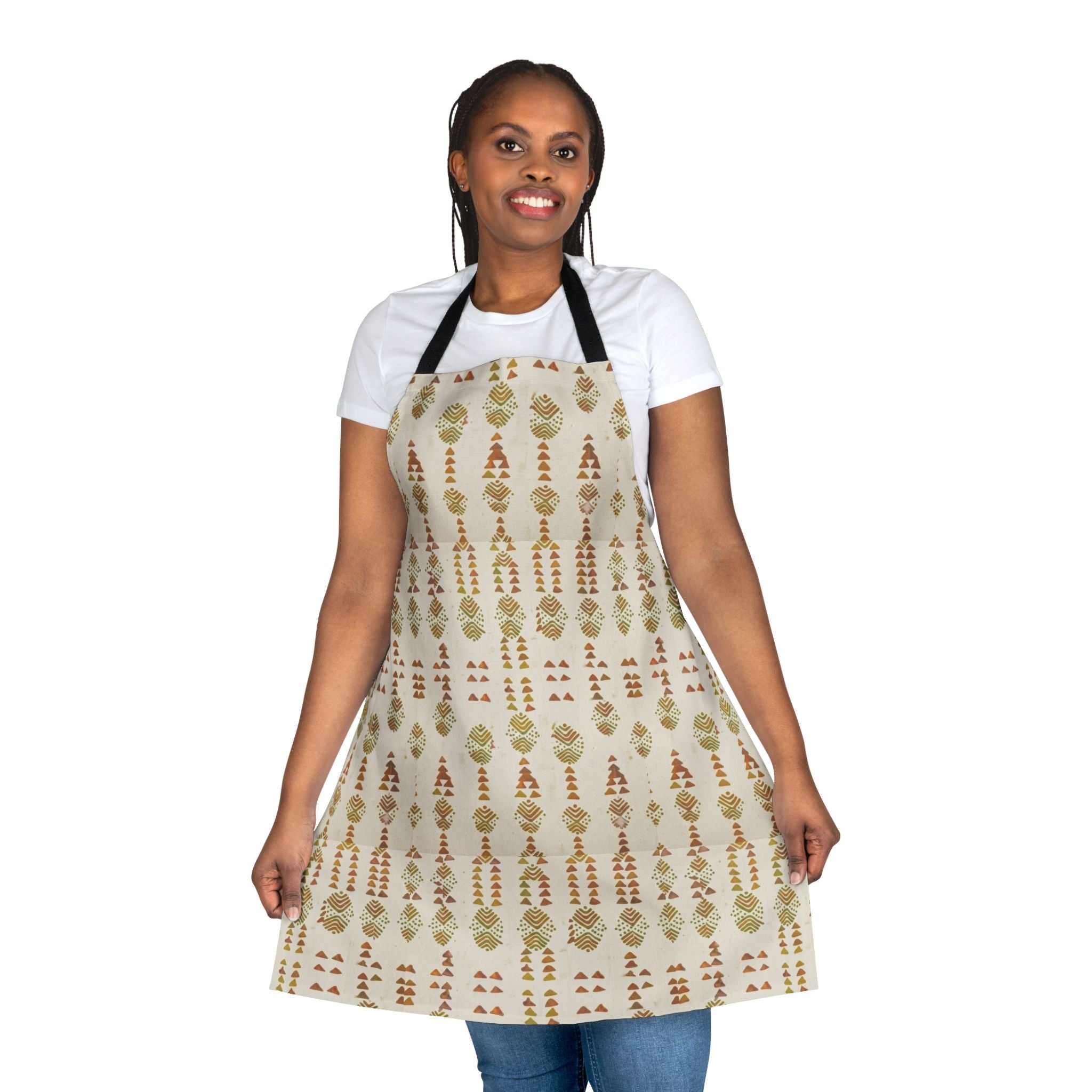 Holiday Gnome Pattern Apron - Festive Gardening & Baking Bib