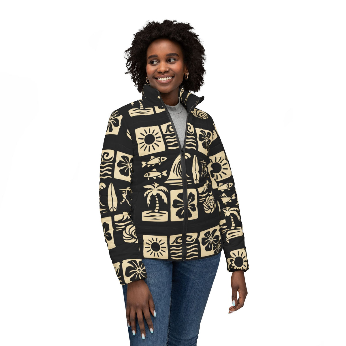 Women’s Puffer Jacket (AOP)