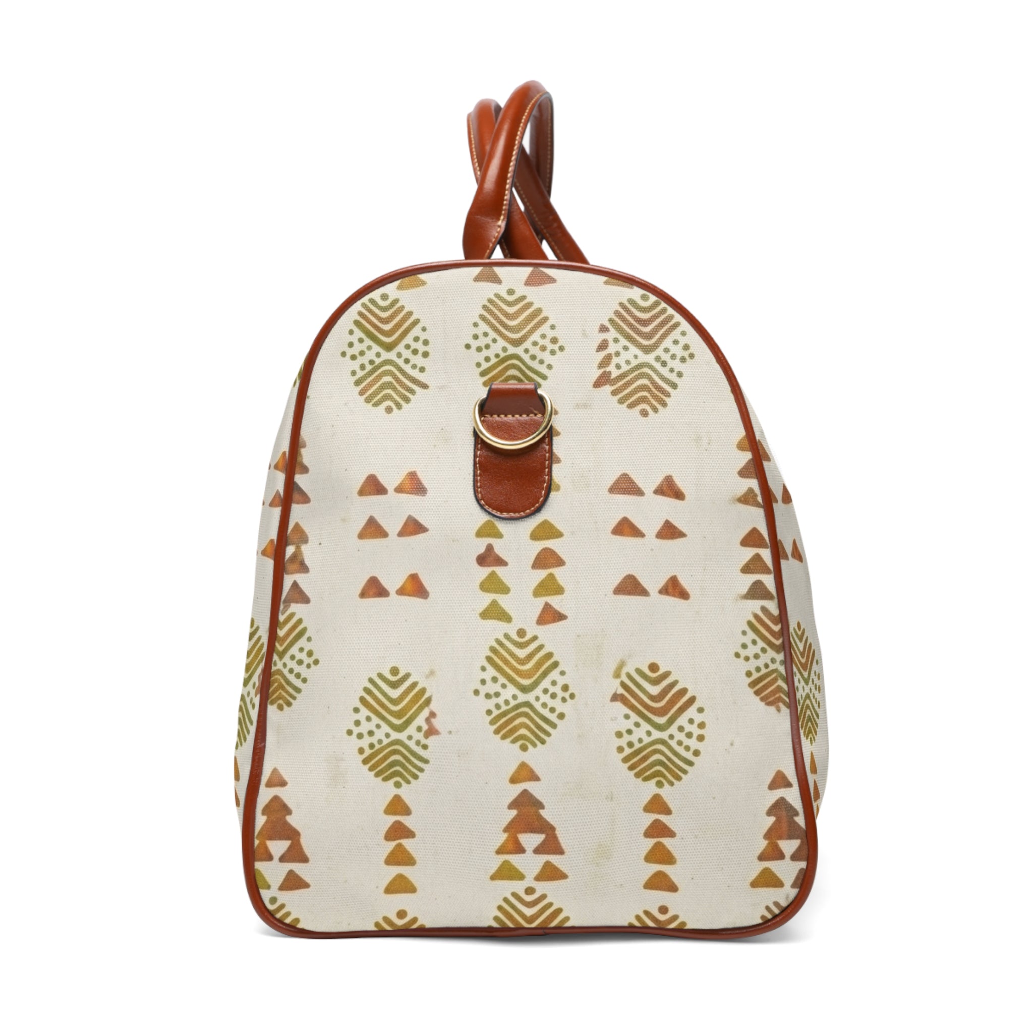 Boho Waterproof Travel Bag — Canvas Weekender Duffle with Tribal Print