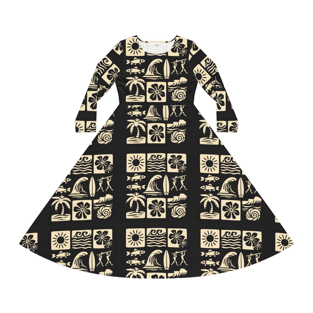 Women's Long Sleeve Dance Dress (AOP)