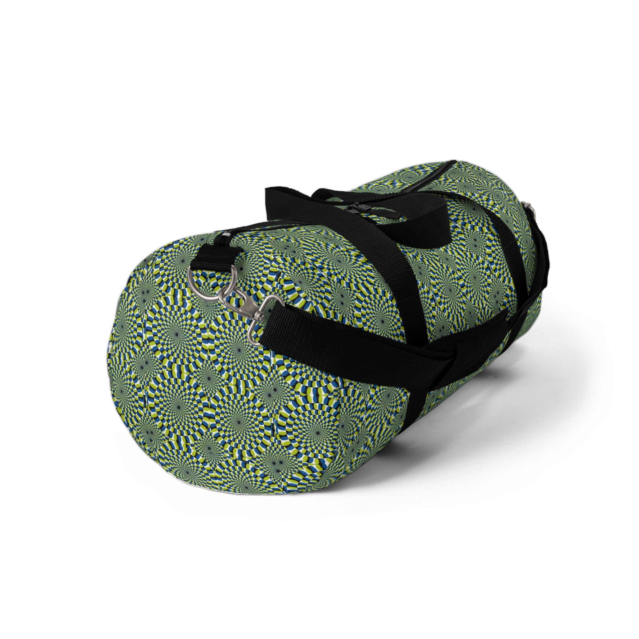Green Geometric Pattern Duffel Bag — Travel Gym Weekender