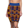 Kente Print Pencil Skirt – Vibrant African Pattern Women's Skirt