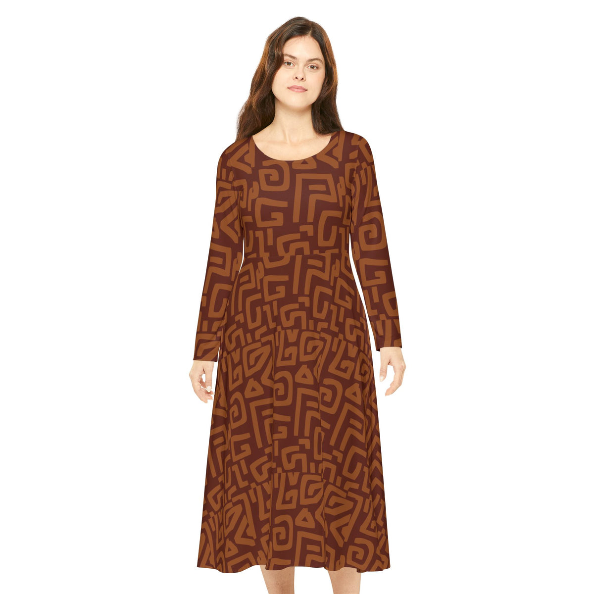 Women's Long Sleeve Dance Dress (AOP)