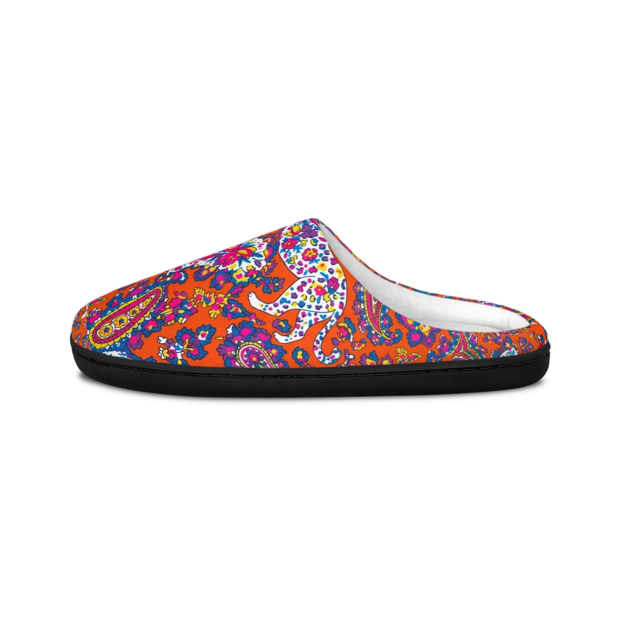 Women's Paisley Slippers - Colorful Boho Indoor Cozy Slip-On