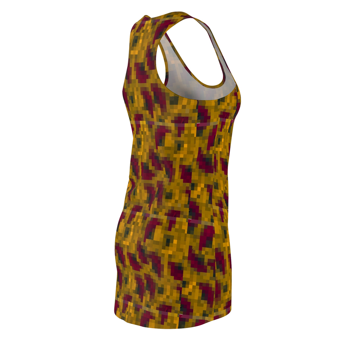 Autumn Pixel Floral Racerback Dress - Women’s All-Over Print