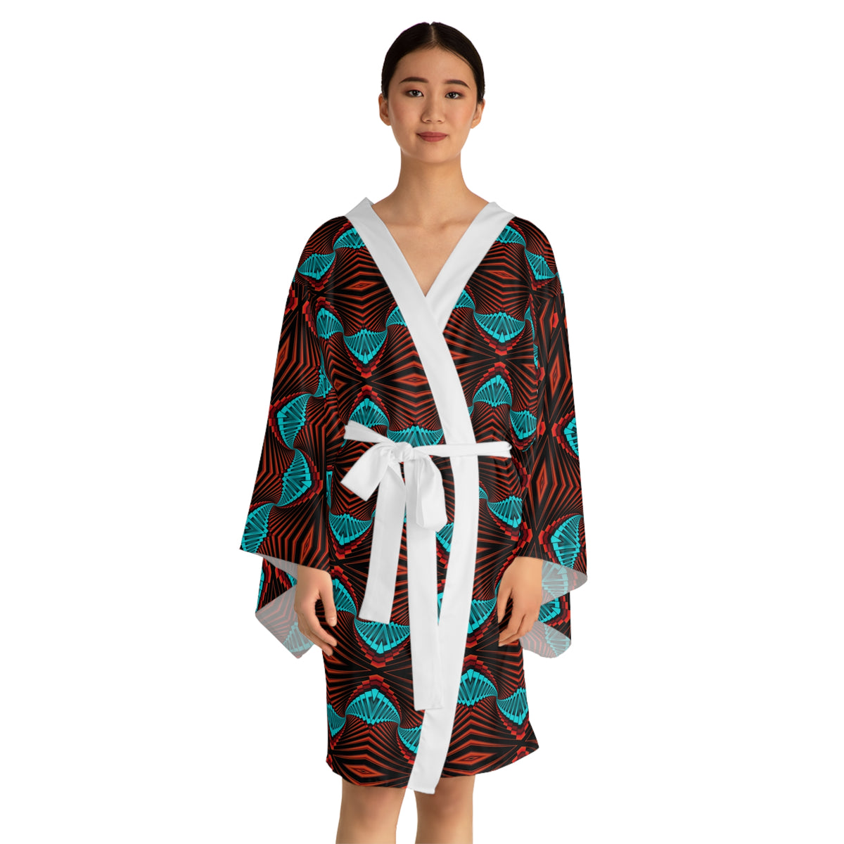 Long Sleeve Kimono Robe (AOP)