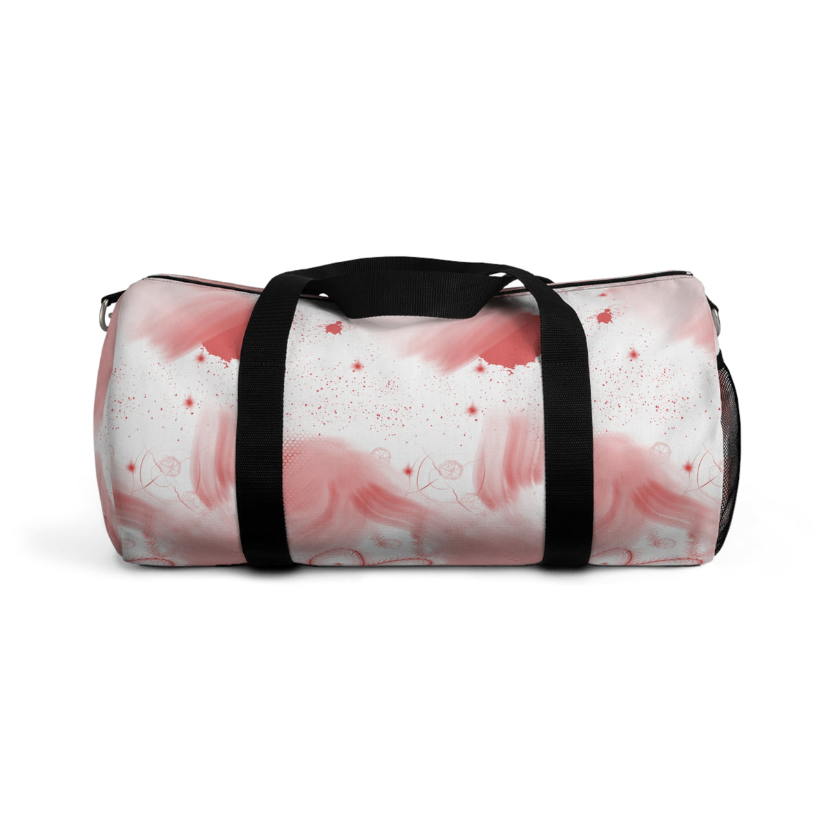Pink Marble Duffel Bag – Floral Watercolor Gym & Travel Bag