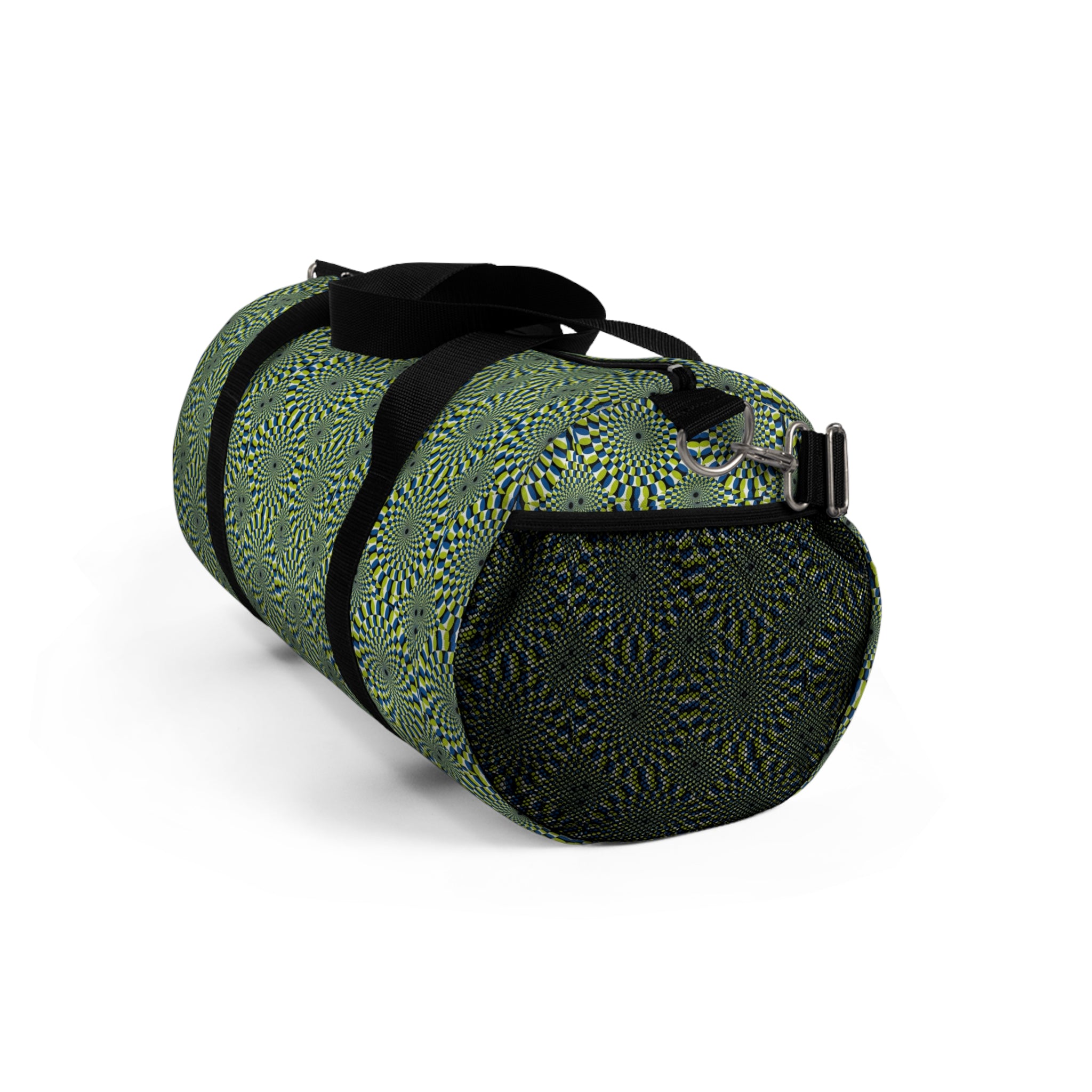 Green Geometric Pattern Duffel Bag — Travel Gym Weekender