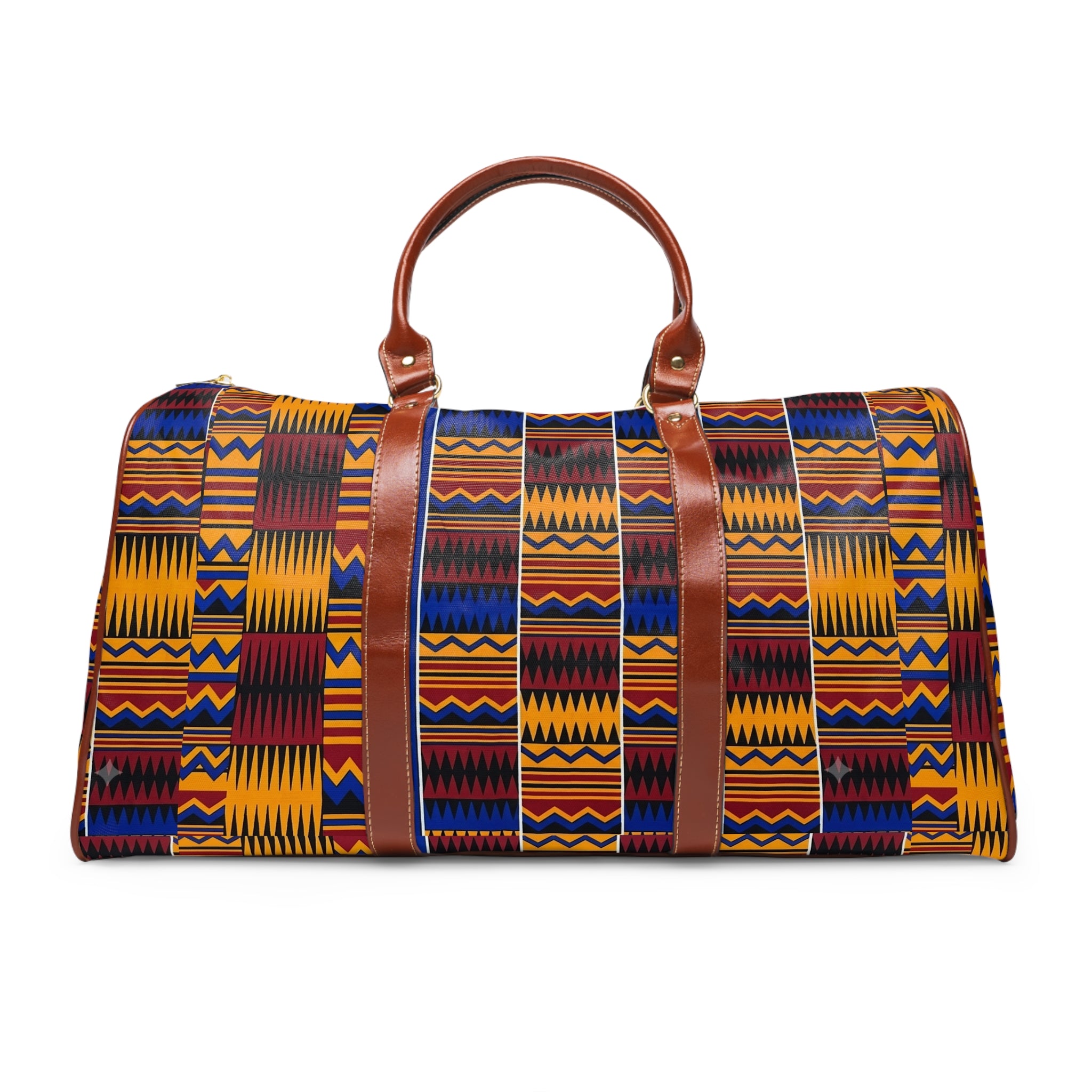 Kente Pattern Waterproof Travel Duffle Bag