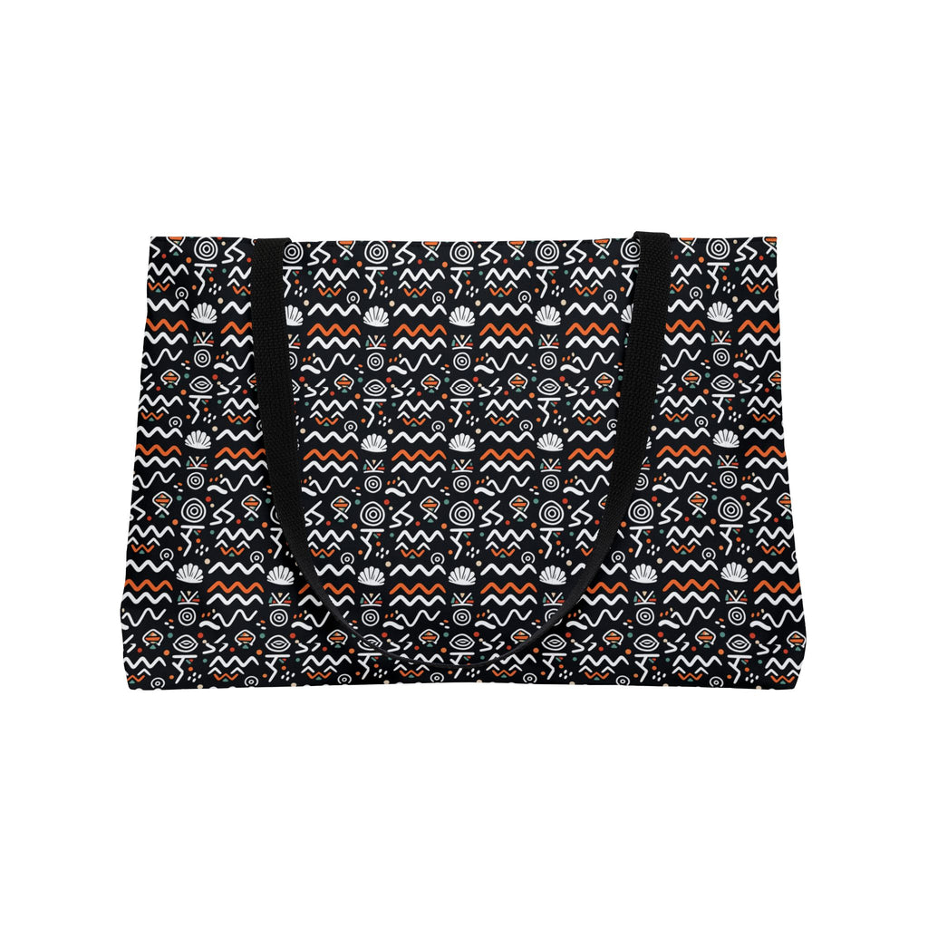 Weekender Tote Bag — Cozy Geometric Fair Isle Pattern Travel Bag