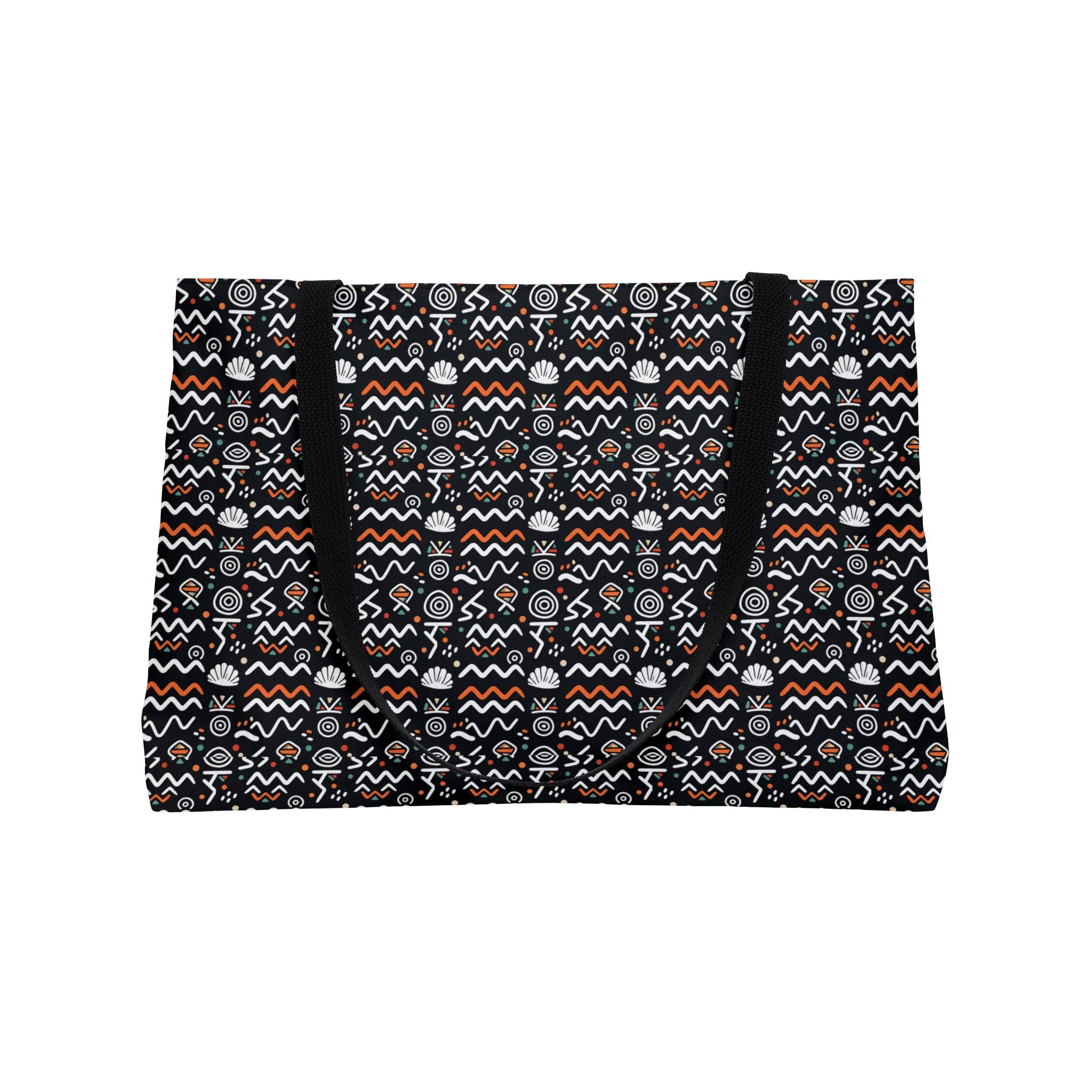 Weekender Tote Bag — Cozy Geometric Fair Isle Pattern Travel Bag