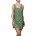 Green Geometric Racerback Dress — Optical Kaleidoscope Print