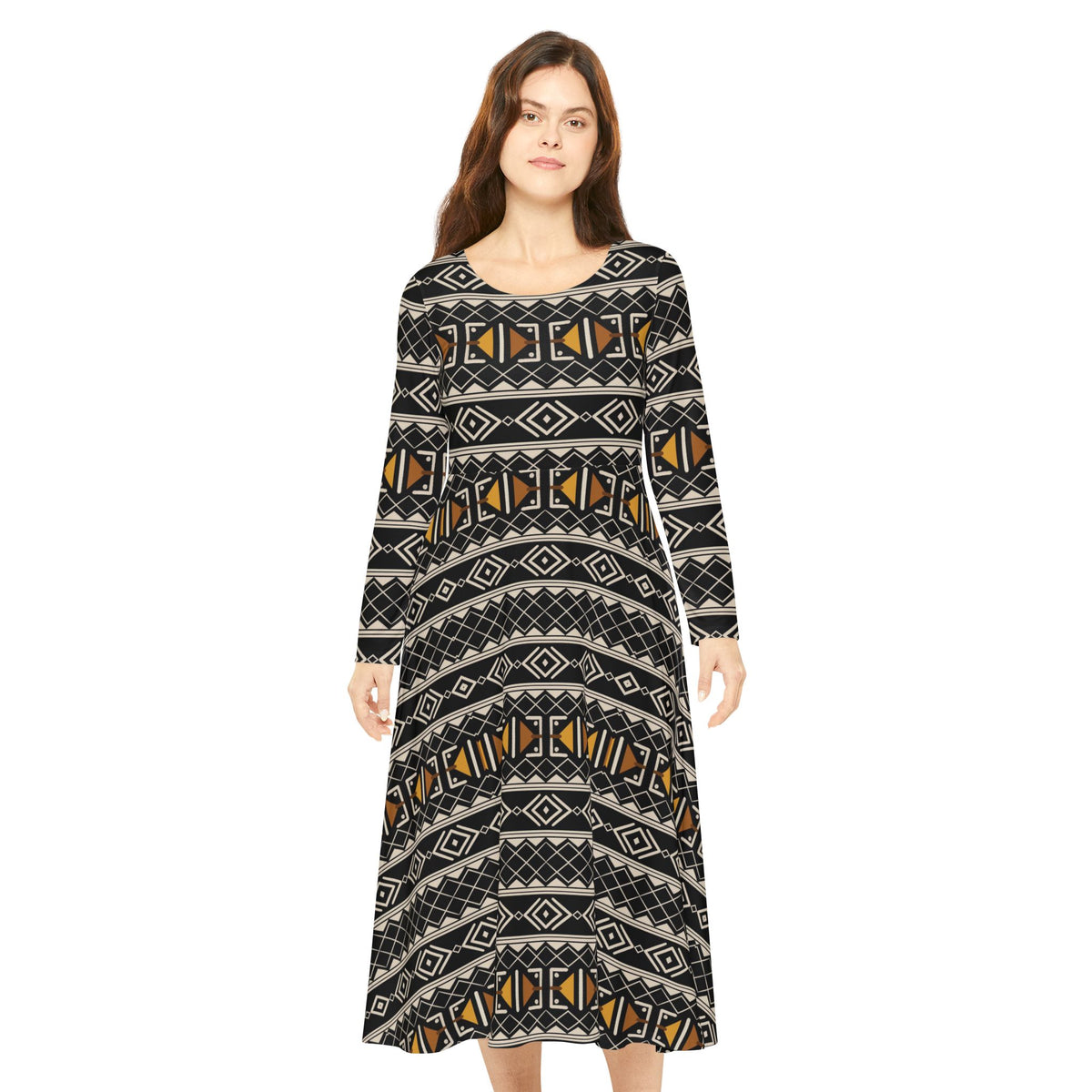 Women's Long Sleeve Dance Dress (AOP)