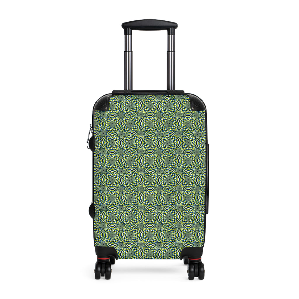 Green Geometric Kaleidoscope Carry-On Suitcase