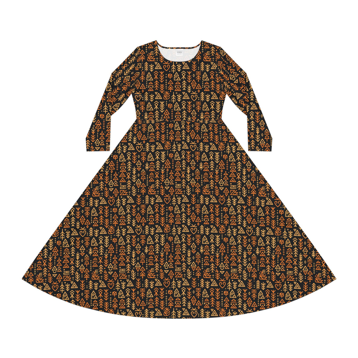 Autumn Forest Floral Long-Sleeve Dance Dress