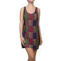 Colorblocked Patchwork Racerback Dress - Vibrant Geometric All-Over Print
