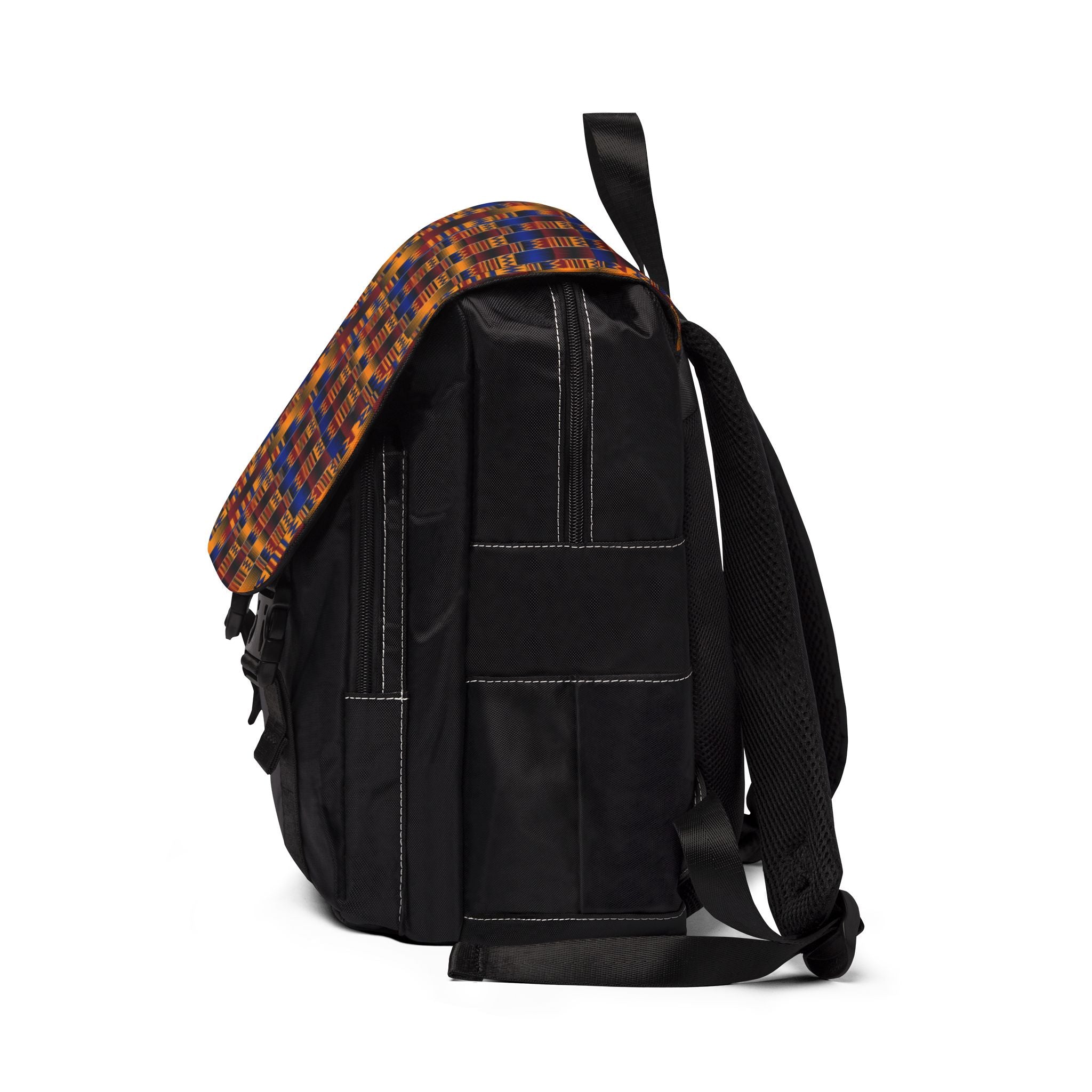 Kente Pattern Shoulder Backpack
