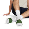 Men's Green Check Slide Sandals — Removable-Strap Casual Pool & Lounge Slides