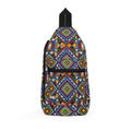 Geometric Aztec Sling Bag — Colorful Tribal Crossbody Pack