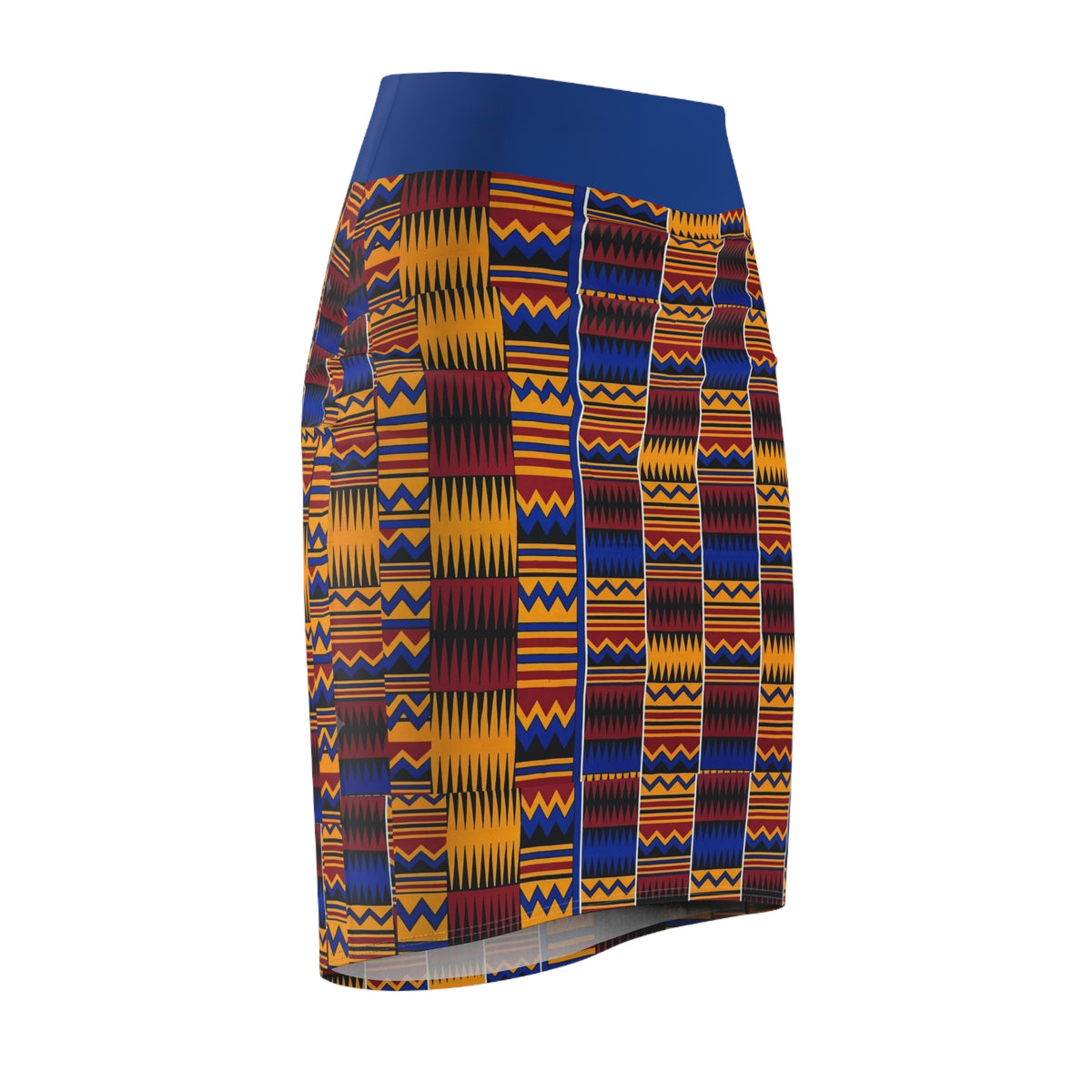 Kente Print Pencil Skirt – Vibrant African Pattern Women's Skirt