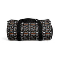 Patterned Tribal Duffel Bag — Black, Orange & White Travel Gym Bag