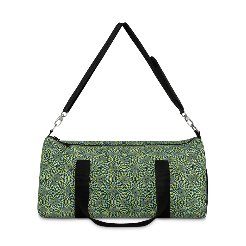 Green Geometric Pattern Duffel Bag — Travel Gym Weekender